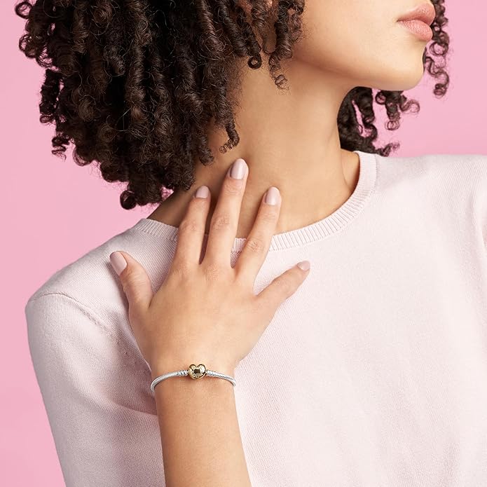 Model wearing a Pandora bracelet