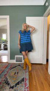 Summer Sweatshirt Dresses Short Sleeve V Neck Casual Oversized Patchwork Mini Dress Blue Spring Fashion