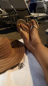 Memory Foam Gold Flip Flops