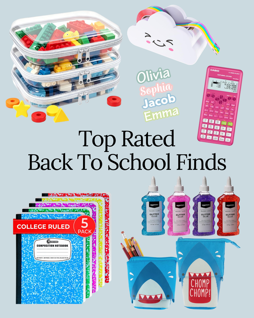 Top Rated Back To School 2026 Finds - Different Products Surrounding the Title